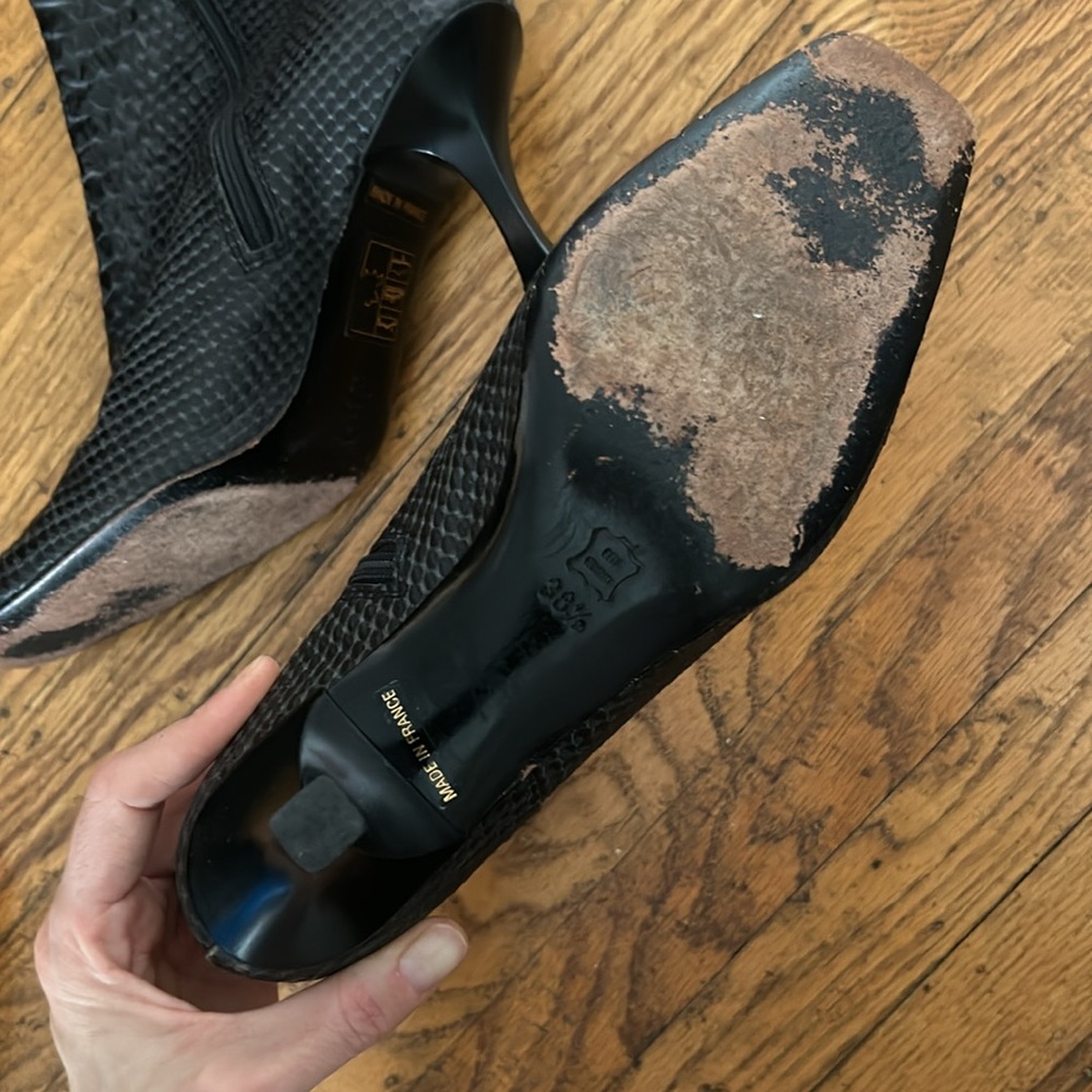 Square toe leather Boots’s - Picture 5 of 11